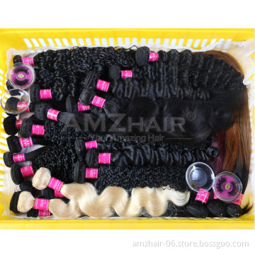 Hot Selling Original Peruvian Human Hair Cuticle Aligned Single Virgin Donor Bundle Extension Hair Vendor AMZHAIR Dropshipping